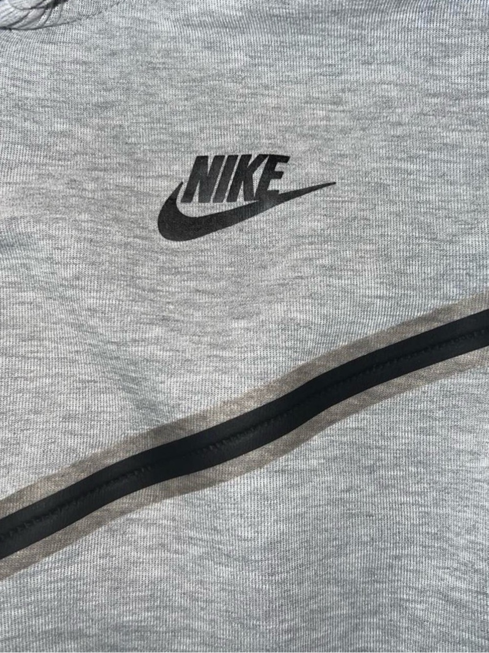 Nike Tech Men’s Gray Hooded Full-Zip Jacket with Black Trim - Picture 4 of 6